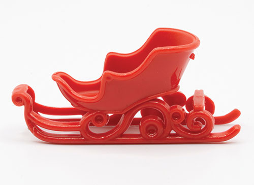 ART329 - Miniature Plastic Sled, Red
